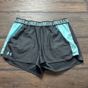 Under Armour Women's Athletic Shorts in Black and Teal